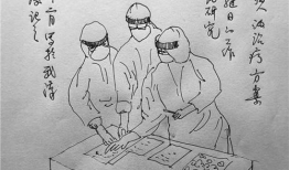 手绘漫画谢医护,致敬无畏逆行的医护英雄